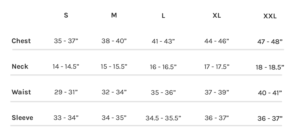 Fit Guide - State of Matter Apparel