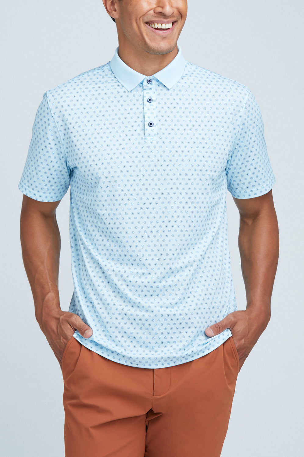 Sustainable Men's Baby Blue Polo Shirt - State of Matter Apparel