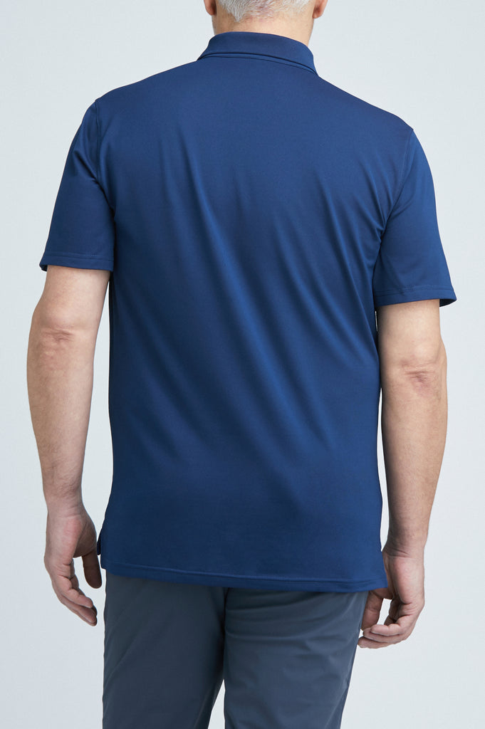 Sustainable navy blue polo shirts
