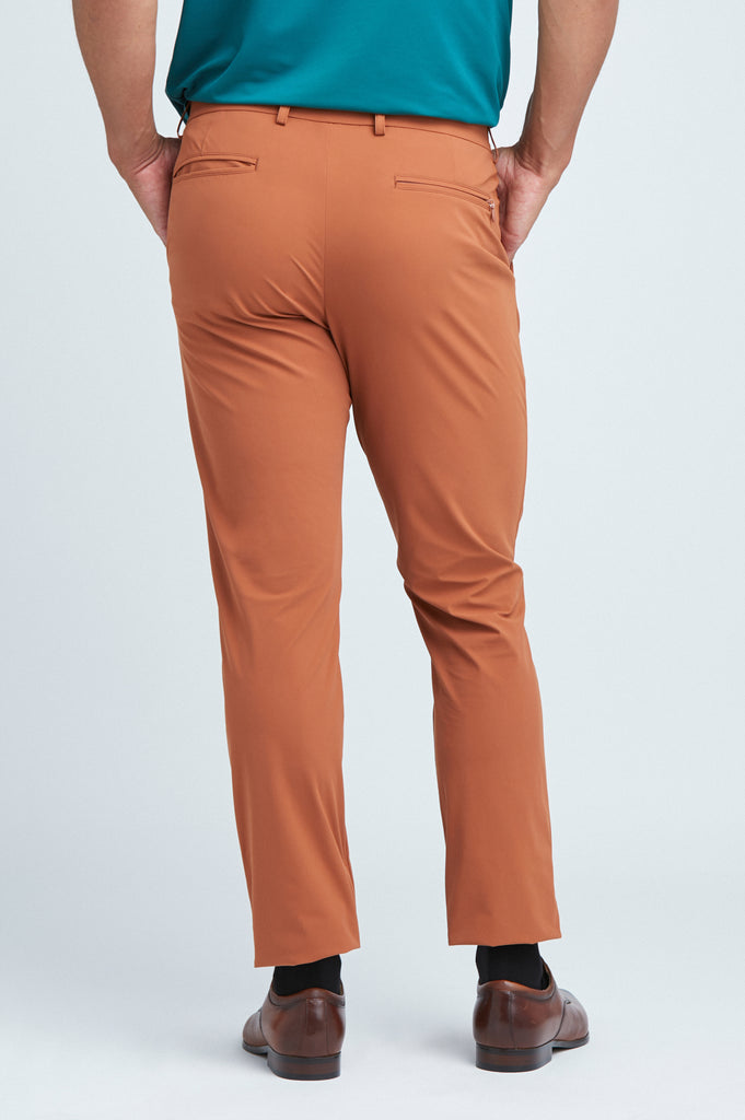 mens copper color pants