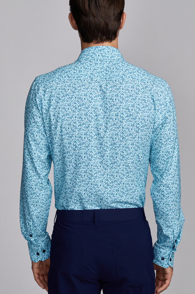 teal and navy dress shirts for men
