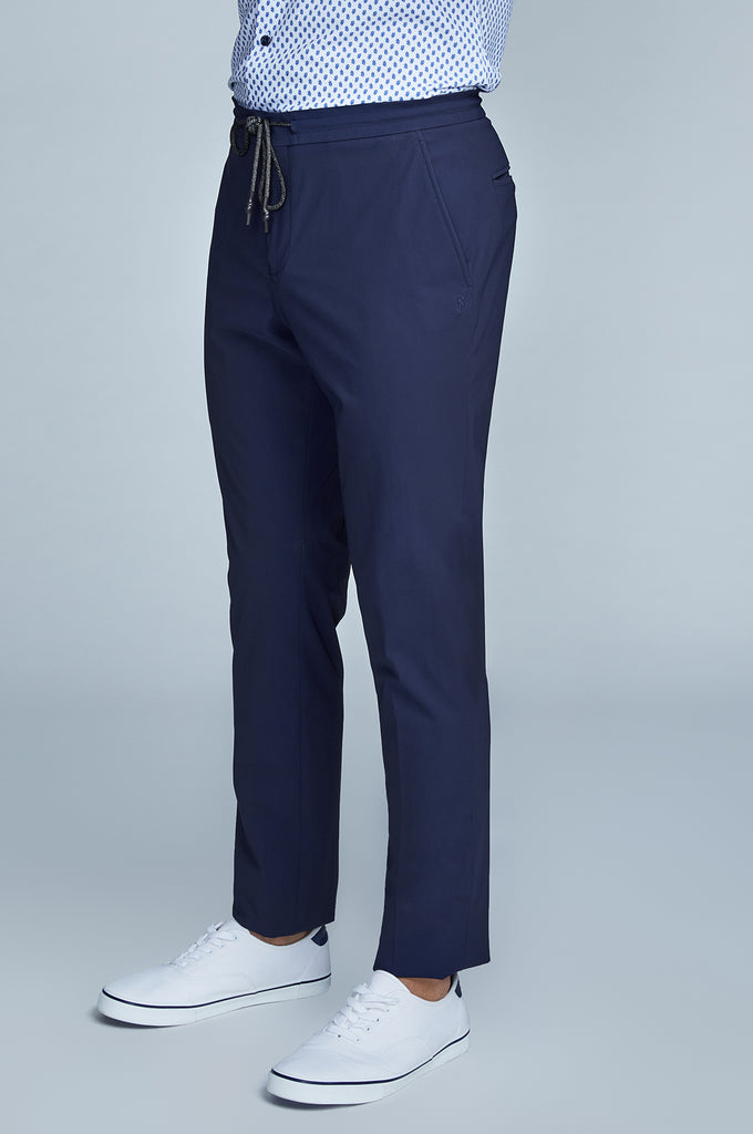 t-base Men Federal Blue Solid Cotton Lycra Chinos Trouser for Men Online  India