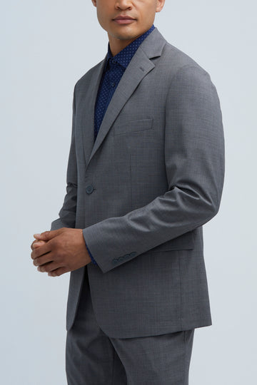 Sustainable grey coolmax polyester suit