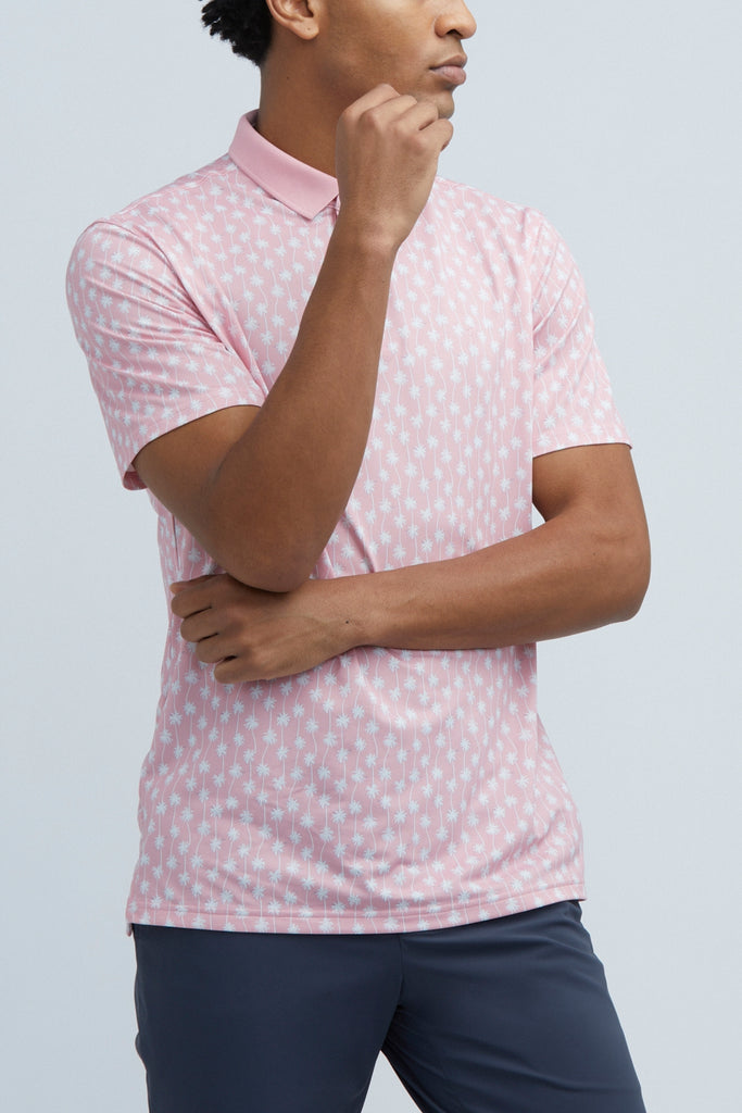 Sustainable pink polo shirt mens