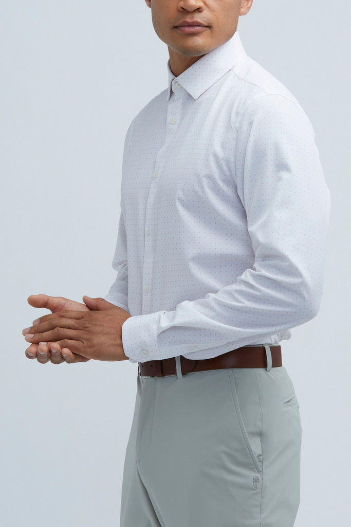 mens white dress shirts long sleeve