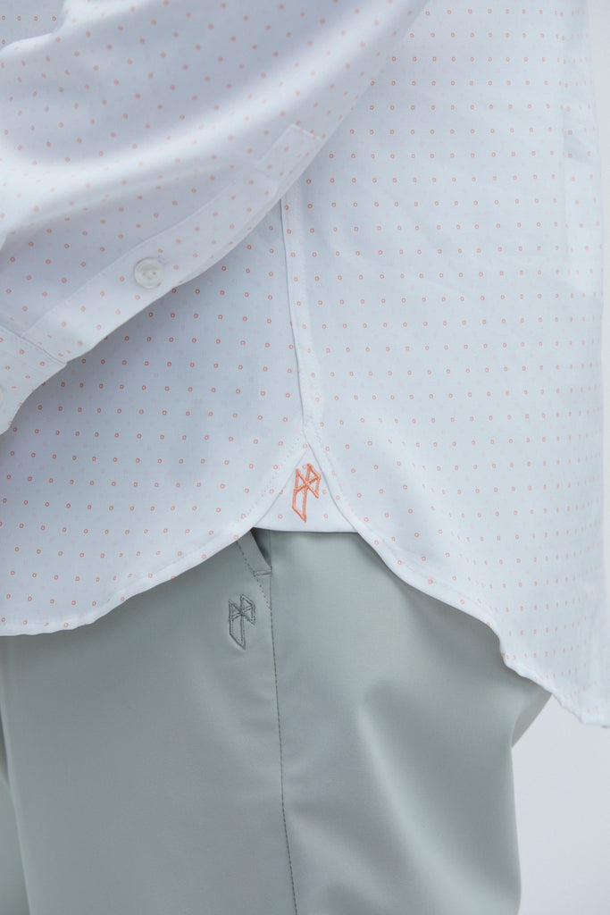 mens white button-down shirt long sleeve