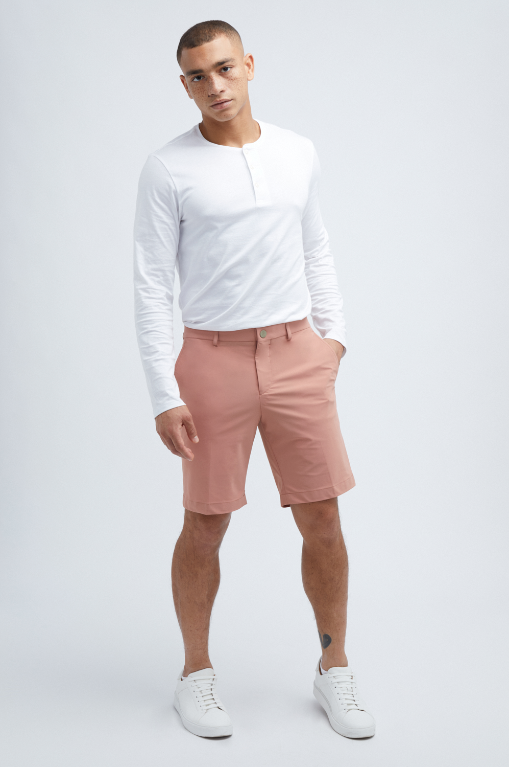 Dusty pink shorts online