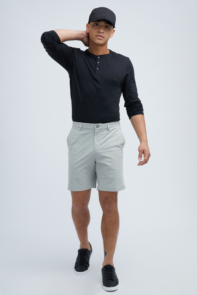 Men's grey dress shorts