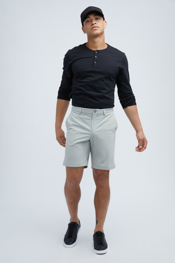 mens grey chino shorts