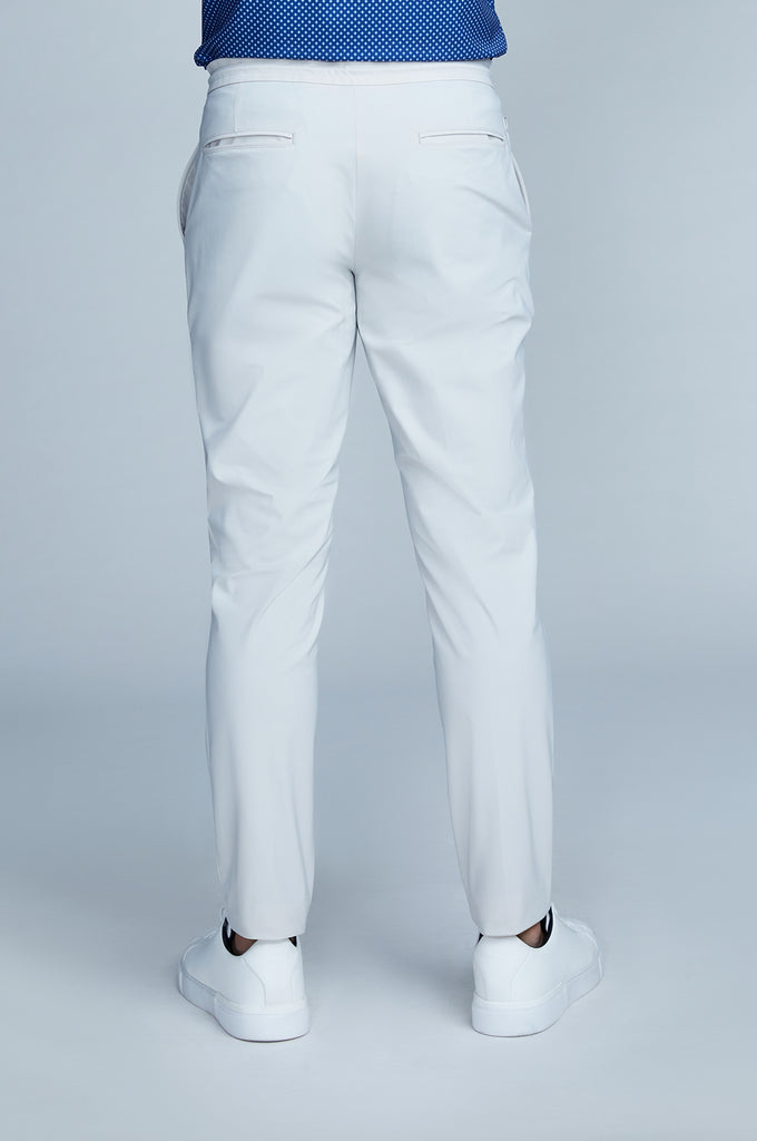 Stone white drawstring pants mens